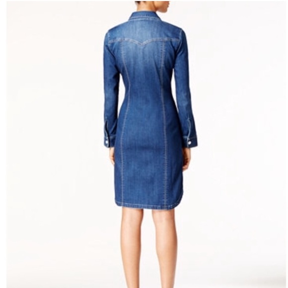 Inc Denim buttoned dress stretch - Picture 5 of 8